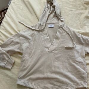 Old Navy Beige Hooded Sweatshirt